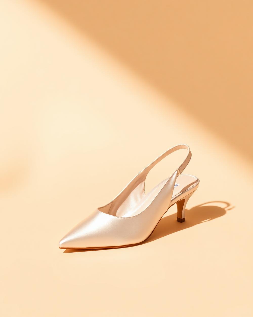 Tacón slingback champán Alba